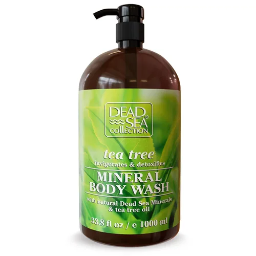 Vista 9 de Dead Sea Collection Gel de baño Almond Vanilla para mujeres y hombres, con minerales puros del mar muerto y aceite de almendras dulces, limpia e