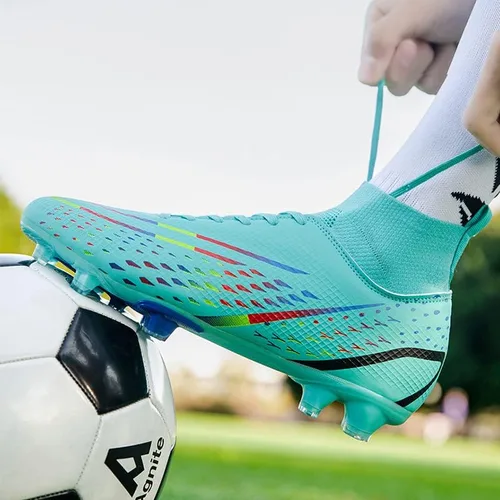 Vista 3 de YASOWIN Zapatos de fútbol para hombre, botas de fútbol para exteriores, transpirables, atléticas, para entrenamiento, fútbol sala profesional