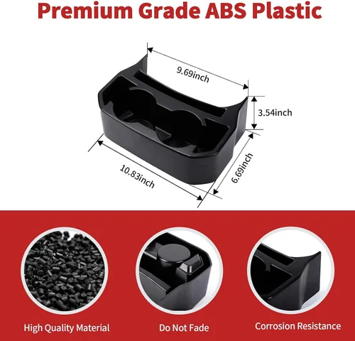 Vista 4 de Portavasos trasero apto para Jeep Wrangler JL JLU y Gladiator JT 2018-2026, caja de almacenamiento para asiento trasero, bandeja organizadora