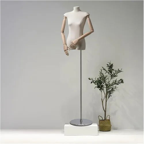 Vista 10 de Adjustable Female Dress Form Mannequin with Metal Base Stand - Perfect for Clothing Display, Sewing Projects, and Tailoring - Versatile Height