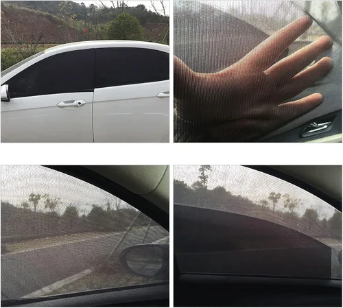 Vista 4 de Parasol universal para ventana lateral de automóvil, 2 piezas para ventana delantera de automóvil (49 x 20)