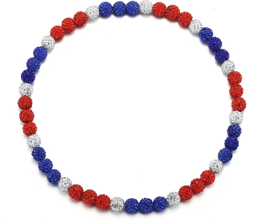 Vista 34 de Collar de Cadena de Béisbol con Perlas para Hombres, Regalos de Collar de Béisbol de la Colección Bling Ice para Niños, Collar de Accesorios