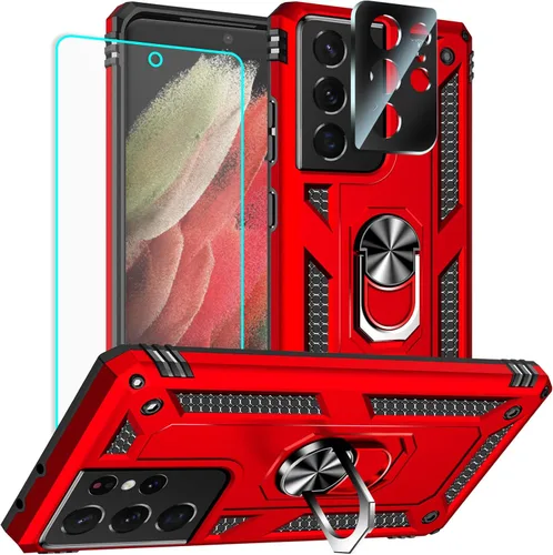Vista 31 de Yiakeng Funda para Samsung Galaxy S8, Samsung S8, funda protectora de grado militar con anillo para Samsung Galaxy S8 (verde militar)
