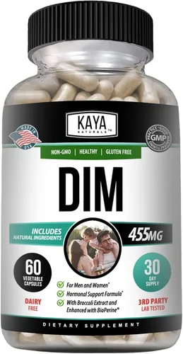 Vista 11 de Kaya Naturals DIM Ultra (30 cápsulas) Suplemento DIM para mujeres y hombres Cápsulas vegetales con extracto de brócoli y bioperina Suplemento
