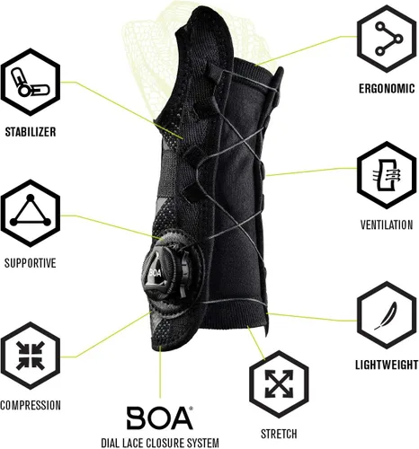 Vista 3 de DonJoy Performance Bionic - Muñequera ajustable con carrete para túnel carpiano, esguinces, tendinitis e inestabilidades, diseño anatómico
