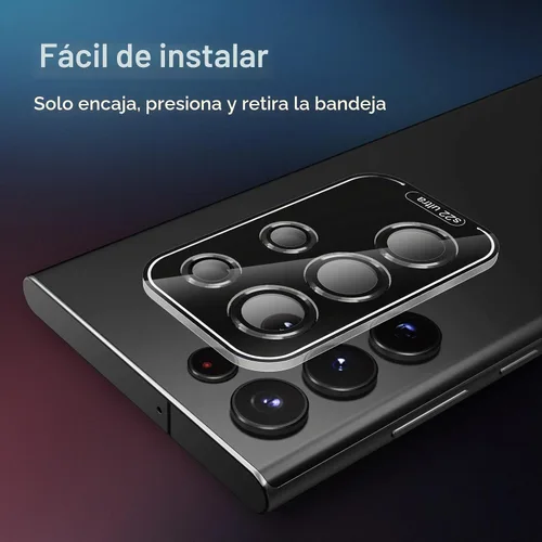 Vista 5 de JETech Protector de lente de cámara para Galaxy S22 Ultra, negro fantasma