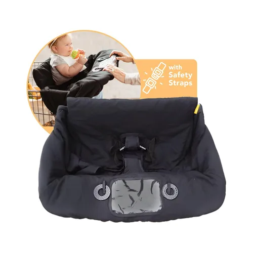 Vista 8 de Binxy Baby Funda para silla alta 2 en 1 y funda para carrito de compras para bebé, funda cómoda para carrito de comestibles, funda de carrito