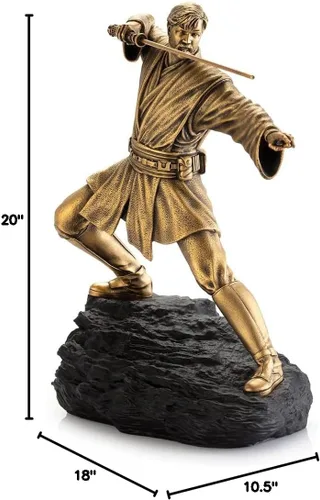 Vista 7 de Royal Selangor Estatua de OBI-Wan de edición limitada de peltre, estatua de Star Wars con licencia