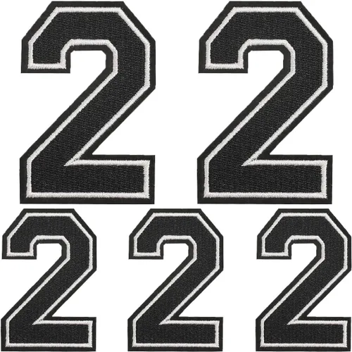 Vista 9 de Parches de letras para planchar, 5 piezas de letras individuales bordadas completas para ropa, vestido, sombrero, jeans, accesorios de bricolaje