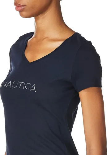 Vista 2 de Nautica Camiseta Easy Comfort Supersoft 100 algodón con logotipo clásico para mujer