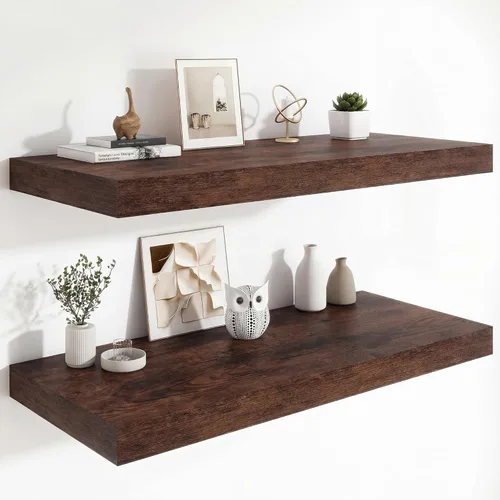 Vista 24 de Heimlove Estantes Flotantes de 12 Pulgadas de Profundidad, Estante de Pared de 12 x 12 Pulgadas de Largo, Estante de Exhibición y Almacenamiento