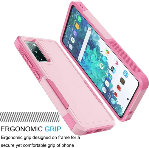 Vista 2 de Tekcoo Funda para Samsung Galaxy S20 FE Fan Edition 5G 4G 2022 2020 2 protectores de pantalla de vidrio templado Parachoques