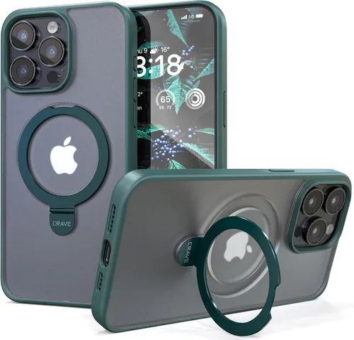 Vista 8 de Crave Funda con soporte para iPhone 15 Pro Max, compatible con MagSafe, protección a prueba de golpes con función atril para Apple iPhone 15 Pro Max