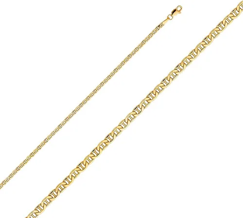 Vista 2 de Wellingsale 14K Hollow Gold Mariner Chains (Select Options)