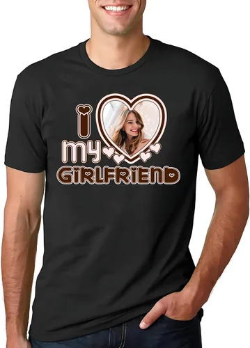Vista 4 de NAZENTI Sudadera con capucha "I Love My Girl", camisa personalizada de hombre para él, novio, foto personalizada, regalo de pareja de San Valentín