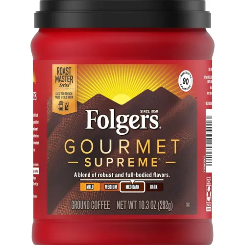 Vista 10 de Café molido Folgers Coffeehouse Blend, tostado medio-oscuro, 9.6 onzas