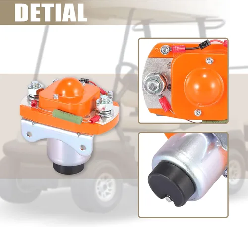 Vista 3 de X AUTOHAUX MZJ-400A Solenoide de contactor principal de metal y plástico para carrito de golf de 48 voltios 400A Reemplazo de solenoides