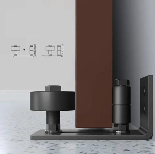 Vista 4 de S&Z TOPHAND® Puerta de granero de 20 pulgadas x 84 pulgadas con kit de herramientas correderas de 4 pies, estilo moderno sin terminar/madera