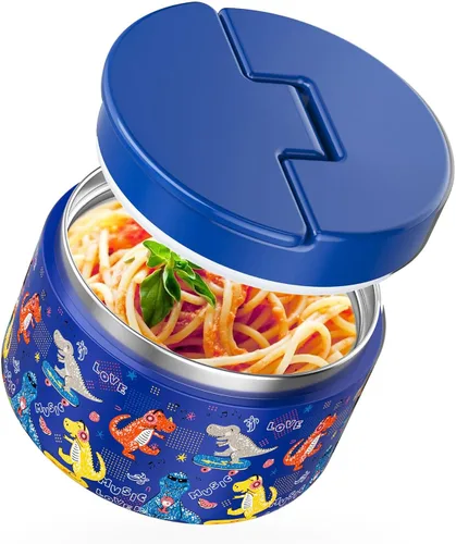 Vista 9 de Termo de sopa de 12 onzas para comida caliente para niños, tarro de comida aislado al vacío, termo de sopa sin torsiones para comida caliente