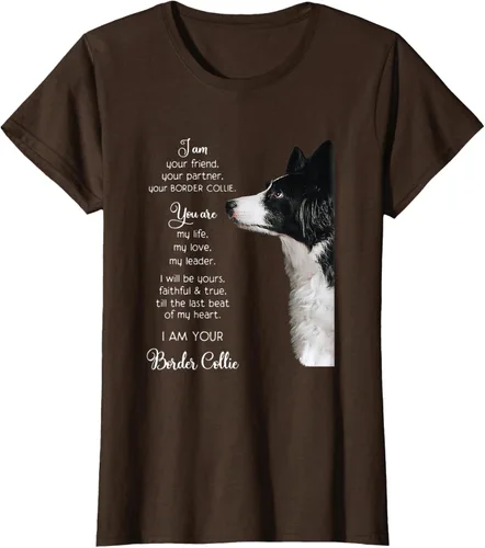 Vista 19 de Funny I Am Your Friend Your Partner Your Border Collie - Camiseta de regalo, Negro, S