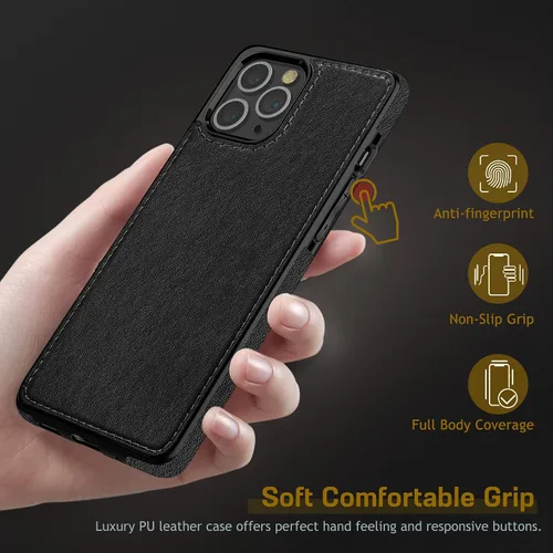 Vista 5 de LOHASIC Funda diseñada para iPhone 13 Pro con MagSafe, clásica y elegante piel suave agarre antideslizante a prueba de golpes, funda protectora