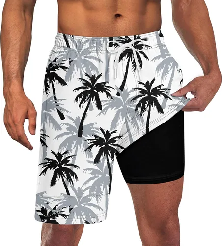 Vista 89 de UNICOMIDEA Bañador para hombre con forro de compresión de 9 pulgadas de largo