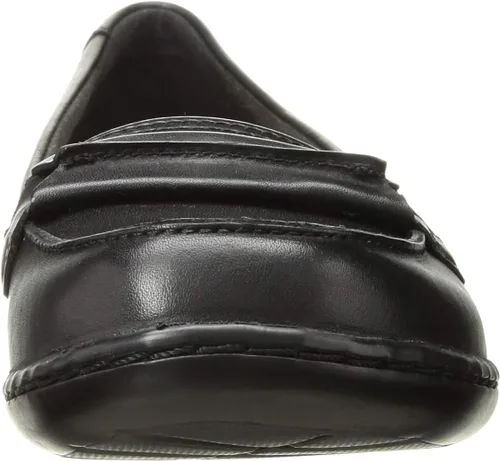 Vista 2 de Clarks Mocasines Ashland Bubble para mujer, Cuero negro
