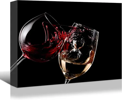 Vista 19 de Denozer - Lienzo decorativo para cocina, diseño de vino tinto (16.0 x 12.0 in)