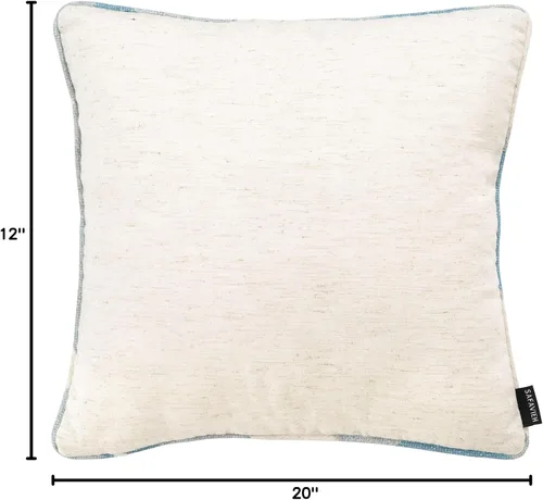 Vista 5 de SAFAVIEH Home Collection Fernla - Sofá rectangular a cuadros de 12 x 20 pulgadas, color azul y blanco, para sala de estar, dormitorio, almohada