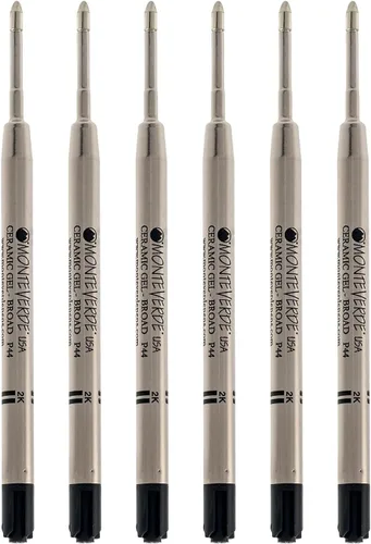 Vista 10 de Monteverde USA - Recargas de gel cerámico sin tapa para bolígrafos Parker, punta ancha, tinta negra, paquete de 2 – Solución de escritura confiable