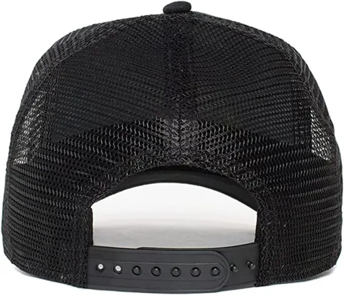 Vista 3 de Gorra de camionero, sombrero de malla ajustable Snapback, gorra negra Capybara, gorra de béisbol de malla, sombrero bordado Capybara. Unisex