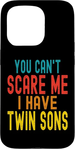 Vista 14 de Vintage You Can't Scare Me I Have Twin Sons Parent Parenting Case for iPhone 16