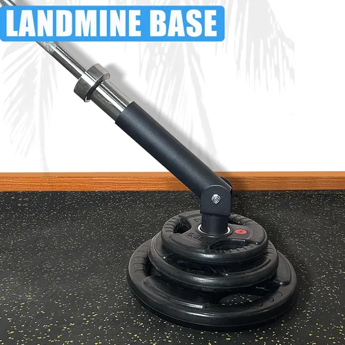 Vista 5 de BLUSLM Accesorios para minas terrestres con plataforma en T para rack de sentadillas o montaje en pared, se adapta a pesas de 2 pulgadas