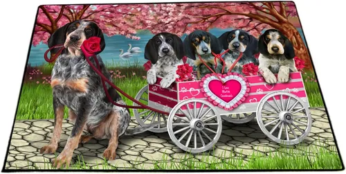 Vista 14 de Doggie of the Day Bluetick Coonhound - Tapete para perros - Día de la Independencia del 4 de julio - El mejor tapete para perro - Decoración
