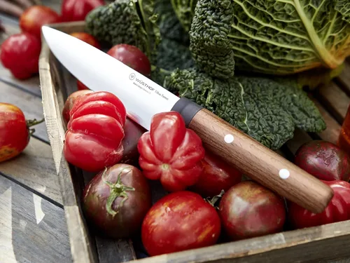 Vista 5 de Wüsthof Urban Farmer - Cuchillo Santoku de borde hueco de 7 pulgadas, color marrón