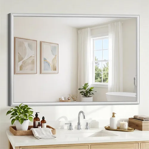 Vista 15 de FORBATH Bathroom Mirror for Over Sink, 18x30 Inch Black Vanity Mirror