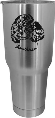 Vista 272 de Cairn Terrier - Vaso grabado con temática de perro, 30 onzas