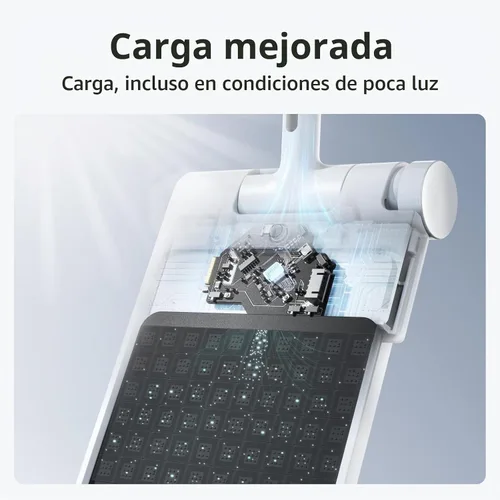 Vista 3 de SwitchBot Cargador de panel solar para cortina 3 - Mejora de rendimiento, fácil de usar, admite carga con poca luz, panel solar inteligente