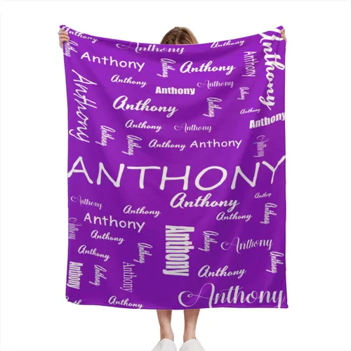 Vista 18 de Manta de bebé azul personalizada con nombre para niño, manta de bebé personalizada con nombre que recibe manta floral para bebés, recién nacidos