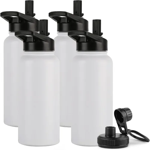 Vista 47 de DOMICARE Botella de agua para niños de 16 onzas para la escuela, de acero inoxidable, con aislamiento al vacío de doble pared, botella de agua