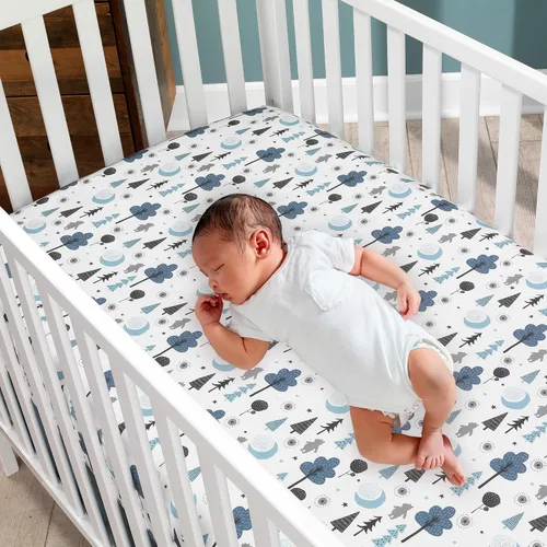 Vista 5 de Lambs & Ivy (LAMCR) Forever Pooh 780020 - Juego de ropa de cama de 3 piezas, color azul