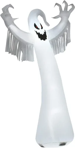 Vista 9 de Tangkula Fantasma inflable de Halloween de 12 pies, decoración de fantasma de Halloween con soplador y luces LED, decoración de fiesta de fantasma