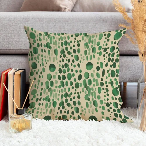 Vista 90 de Funda de cojín decorativa con estampado de guepardo verde peridoto para sofá, funda de almohada verde crema con estampado de leopardo con A-16