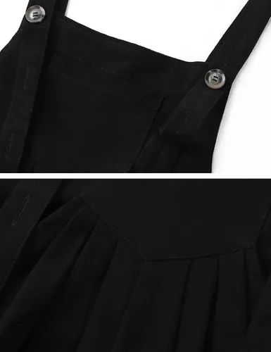 Vista 5 de Gihuo Overol holgado de moda para mujer, overol con peto de pierna ancha