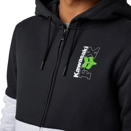Vista 4 de Fox Racing Sudadera con capucha estándar Fox X Kawi con cremallera para hombre