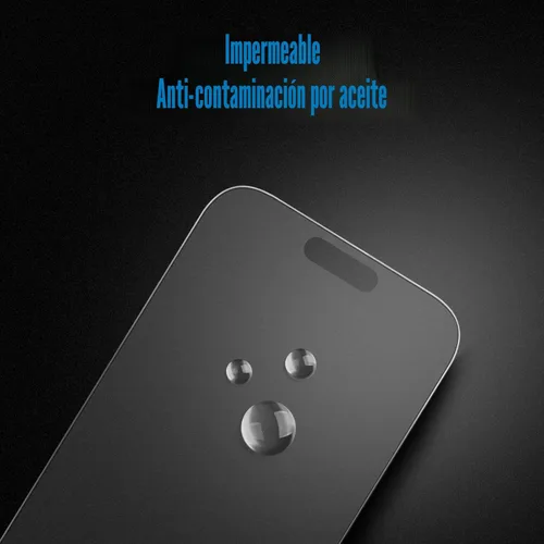 Vista 7 de Mothca Protector de pantalla de vidrio mate para iPhone 15 Pro (6.1 pulgadas), película transparente de vidrio templado antirreflejos y antihuellas