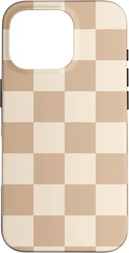 Vista 39 de Funda de tablero de ajedrez marrón beige claro para iPhone 14 Pro