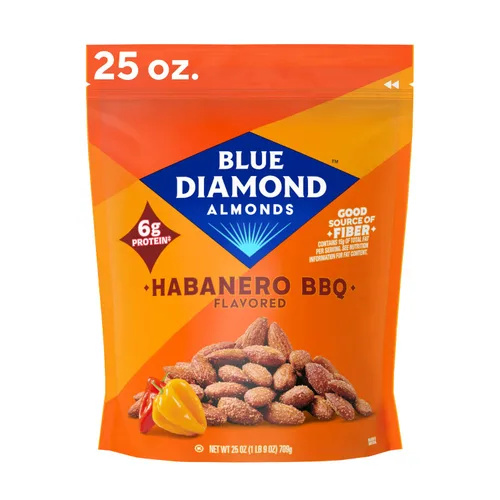 Vista 15 de Blue Diamond Almendras tostadas al horno con sabor a chocolate oscuro, bolsa resellable de 25 onzas, paquete de 1