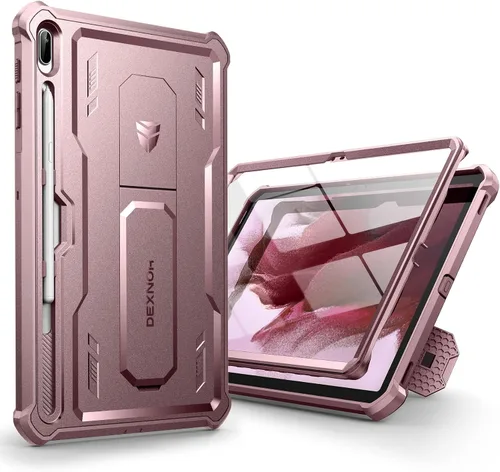 Vista 8 de Dexnor Funda para Galaxy Tab S8/S7 de 11 pulgadas, Protector de Pantalla Integrado y Soporte - Porta S Pen, Cubierta Protectora de Cuerpo Completo