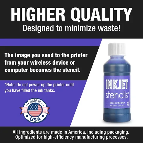 Vista 7 de Ink Jet Tinta de plantilla de recarga compatible con plantillas de tinta de impresora (violeta, botella de 4 onzas)